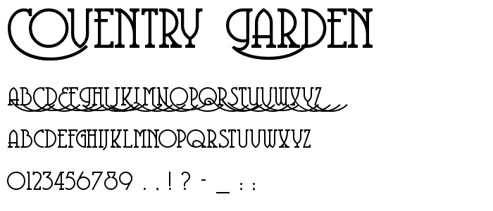 Coventry Garden font